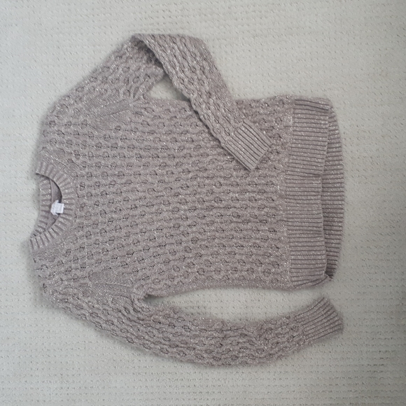 J Crew Sweater, beige/gold, small - Picture 1 of 4